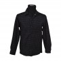 Chemise d'hiver noire en coton lourd – BLS218