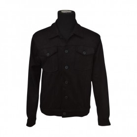 Veste noire élégante en tissu premium – BLS221