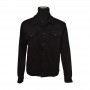 Veste noire élégante en tissu premium – BLS221