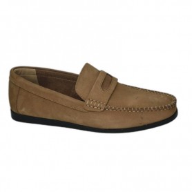 Mocassins marron clair en cuir suédé - Élégance - MOC611