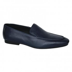 Mocassins bleu marine en cuir véritable - Sophistication - MOC612