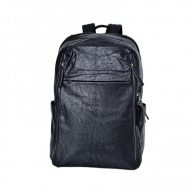 Sac à dos en cuir noir minimaliste - SC2916