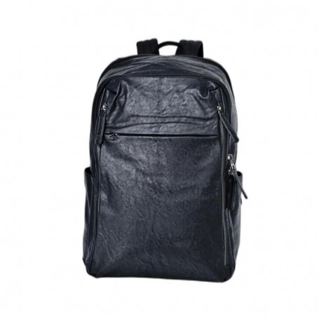 Sac à dos en cuir noir minimaliste - SC2916