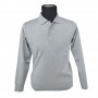 Pull Polo à manches longues gris clair - BLS250