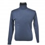Pull col roulé bleu marine - BLS253