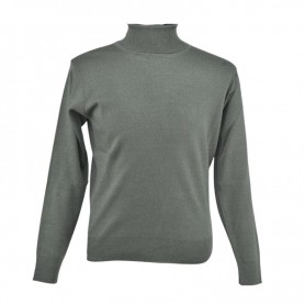 Pull col roulé vert olive - BLS255