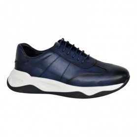 Sneaker en cuir bleu foncé - Style dynamique - SNK474