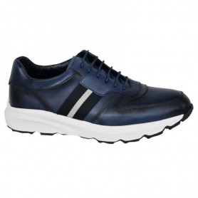 Sneaker en cuir bleu foncé - Un style unique - SNK482