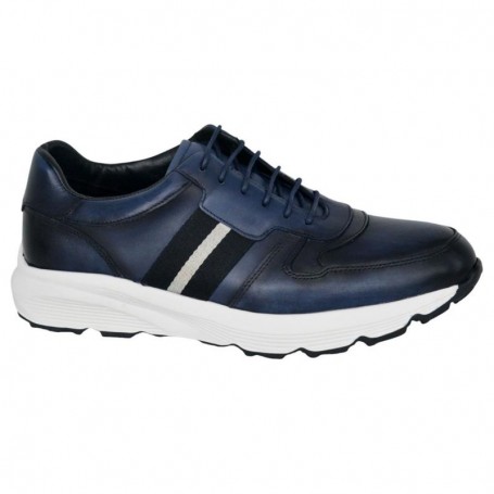 Sneaker en cuir bleu foncé - Un style unique - SNK482