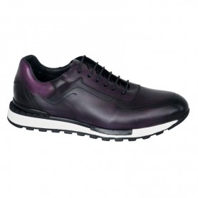 Sneaker en cuir violet foncé - Élégance et originalité - SNK485