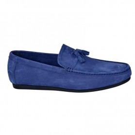 Mocassin Homme en Nubuck Bleu - Tendance et Élégance - MOC621
