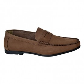 Mocassin Homme en Cuir Velours Marron - Chic et Confort - MOC623
