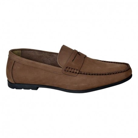 Mocassin Homme en Cuir Velours Marron - Chic et Confort - MOC623