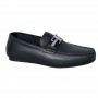 Mocassin Homme en Cuir Noir avec Détail Métallique - Chic - MOC625