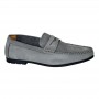 Mocassin Homme en Cuir Velours Gris - Élégance et Confort - MOC629