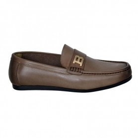 Mocassin Homme Marron avec Détail Métallique - Élégance - MOC631