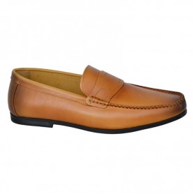 Mocassin Homme en Cuir Camel - Élégance Décontractée - MOC633