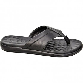 Sandale noire en cuir pour homme - Confort et style - SDL2834
