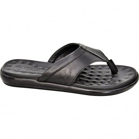 Sandale noire en cuir pour homme - Confort et style - SDL2834