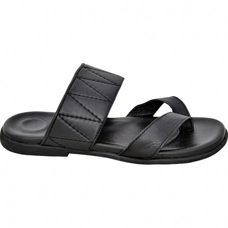 Sandale en cuir noir pour homme - Élégance et confort - SDL2835