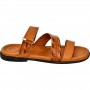 Sandale en cuir camel pour homme - Élégance et confort - SDL2837