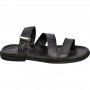 Sandale en cuir noir pour homme - Style et confort - SDL2838