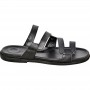 Sandale en cuir noir pour homme - Confort et style moderne - SDL2840