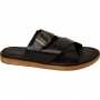 Sandale en cuir noir avec boucle - homme - Élégance et style - SDL2851