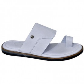 Sandale en cuir blanc pour homme - Confort et élégance - SDL2857