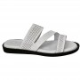 Sandale en cuir blanc perforé - homme - Élégance et confort - SDL2860