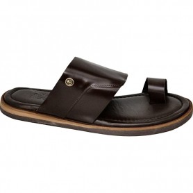 Sandale en cuir marron foncé - homme - Élégance et confort - SDL2862