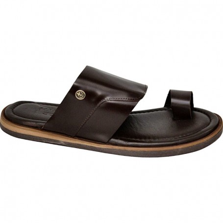 Sandale en cuir marron foncé - homme - Élégance et confort - SDL2862