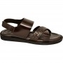 Sandale en cuir marron pour homme - Élégance et confort - SDL2867