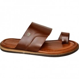 Sandales en cuir marron pour homme - Confort et style - SDL2868