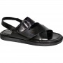 Sandales noires en cuir pour homme - Élégance et confort - SDL2871