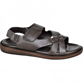 Sandales en cuir marron pour homme - Élégance et confort - SDL2877