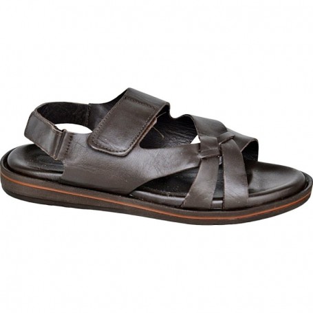 Sandales en cuir marron pour homme - Élégance et confort - SDL2877