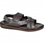 Sandales en cuir marron pour homme - Élégance et confort - SDL2877
