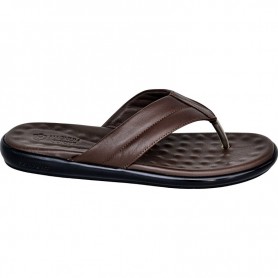 Sandales tongs en cuir marron foncé - Élégance et confort - SDL2884