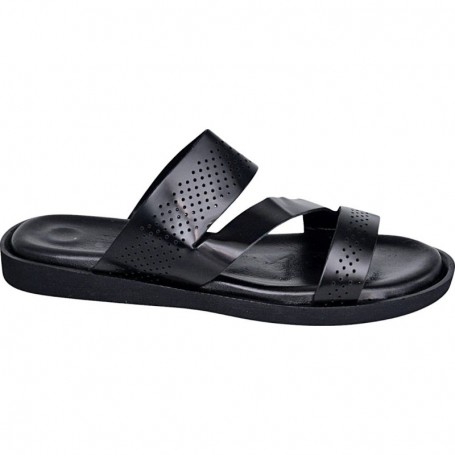 Sandales noires perforées pour homme - Confort et élégance - SDL2886