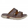 Sandales Homme Marron à Velcro en Cuir à Dakar - SDL2913
