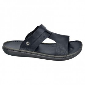 Sandales Homme Cuir Noir Bride Croisée - SDL2924