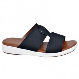 Sandales Homme Noires Semelle Blanche Tendance - SDL2927