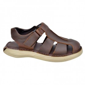 Sandales Homme Fermées Cuir Marron - SDL2929
