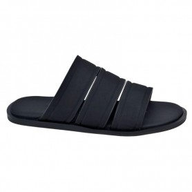 Sandales Homme Noires Bandes Multiples - SDL2933