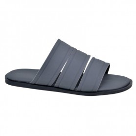 Sandales Homme Gris Anthracite Bandes Multiples - SDL2936