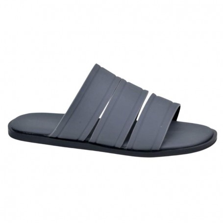 Sandales Homme Gris Anthracite Bandes Multiples - SDL2936