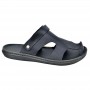 Sandales Homme Noires Cuir Semi-ouvertes Élégantes - SDL2945