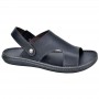 Sandales Homme Cuir Noir avec Bride Ajustable - SDL2947