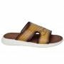 Sandales Homme Marron Clair Motifs Cuir - SDL2950